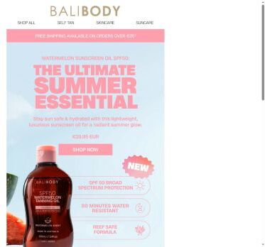 SELLING FAST 🍉 Watermelon Sunscreen Oil SPF50