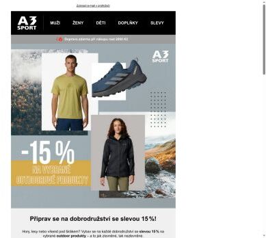 🎒 -15 % na outdoor vybavení – jen do 25. 5.!