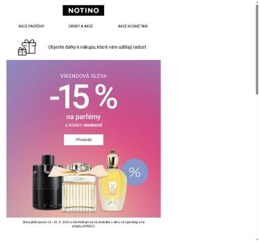 −15 % na parfémy: víkendová sleva!