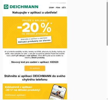 Nakupujte v aplikaci a ušetřete! -20 % na dětské produkty 🎈