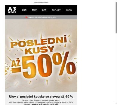 ⏳ Poslední kusy se slevou až –50 %!