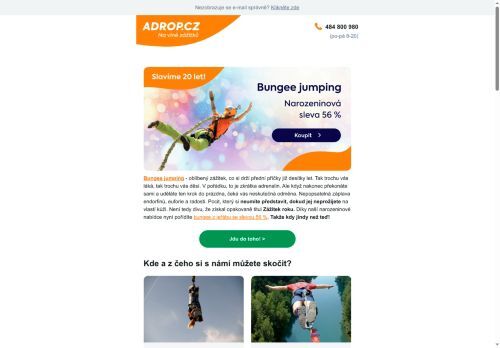 Bungee se slevou 56 % 🎂🎉