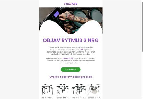 🥁 Tvoj hudobný štart s NRG!