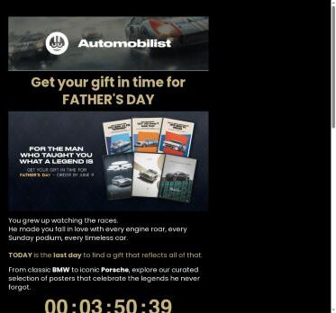 Last day to order in time for Father’s Day