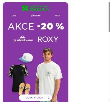 Novinky Quiksilver & Roxy teď v akci -20 %