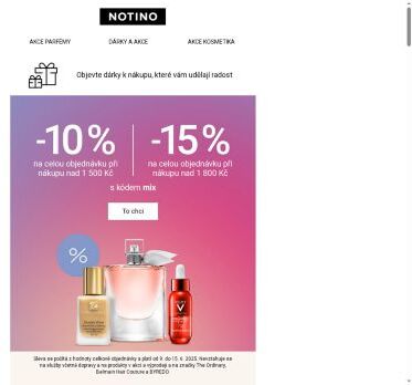 Až −15 % na celou objednávku