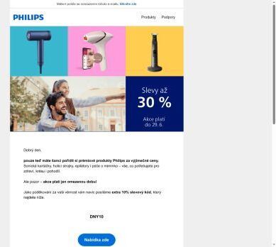 🎉 Philips Dny– Slevy, které stojí za to!