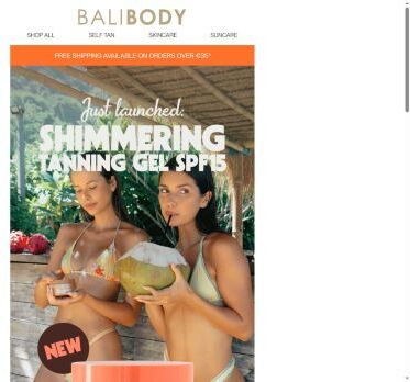 NEW 🥥 Shimmering Tanning Gel SPF15