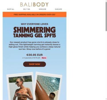 SELLING FAST ☀️ Shimmering Tanning Gel SPF15