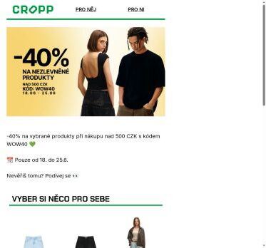 Woooow 🤑 -40% na vybrané produkty
