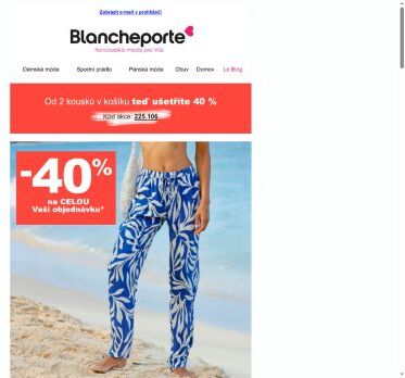 -40 % ► Pohodlné spodní díly na léto