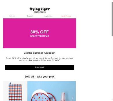 ☀️ Summer’s calling — 30% off selected
 favourites!
