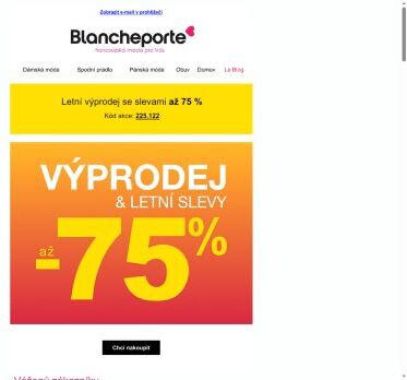 Výprodej zrychluje ► až -75 %