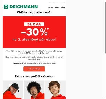 Výprodej: -30 % na 2. zlevněný pár 💥
