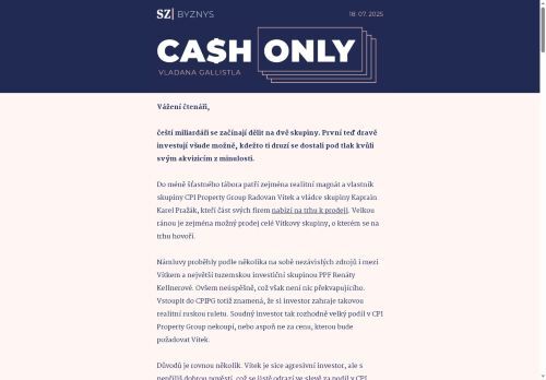 Cash Only: Miliardáři v prodejním módu. K mání jsou nemovitosti i chemičky