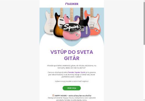 🎸 Začni hrať s Fender Squier Sonic!
