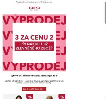 Módní hity ve výprodeji: kupte 3, zaplaťte 2