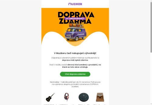 Doprava zdarma jen po omezenou dobu!