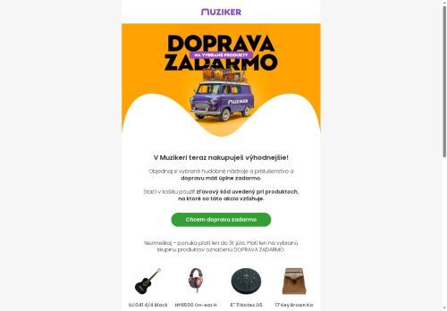Doprava zadarmo iba na obmedzený čas!