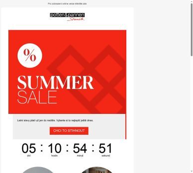 Už jen pár dní! Summer Sale končí v neděli.