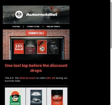 Last 24 hours: 25% off ends tonight