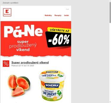 Meloun a těstoviny v akci - nabídka na víkend je tu!