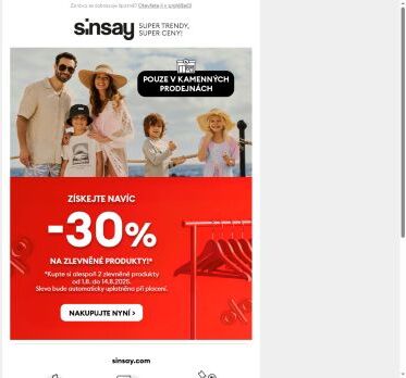 ❗ NAVÍC -30% na již zlevněné produkty 🔴