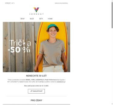 Trička a polokošile - 50 %!