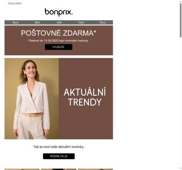 Získejte nyní poštovné zdarma