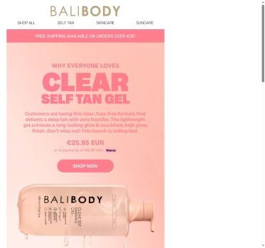 LOW STOCK: Clear Self Tan Gel ⚠️