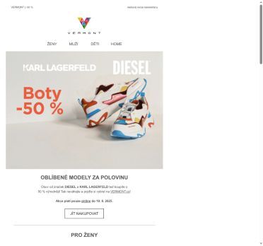 -50 % na obuv DIESEL a KARL LAGERFELD!