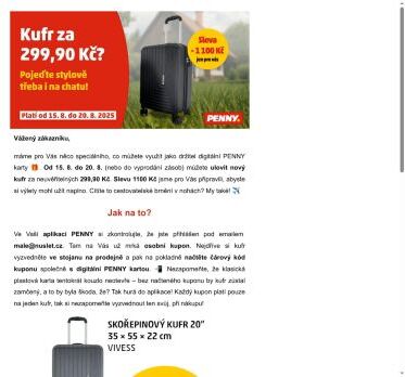 Kufr jen za 299,90 Kč!