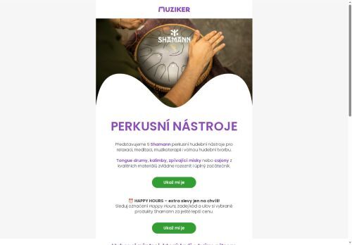 🥁 Perkusní nástroje Shamann