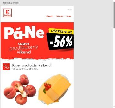 Tučňáček a broskve v akci - nabídka na víkend je tu!