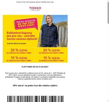 📣Sleva až 20%* s vašimi kupony – začněte novou sezónu stylově!
