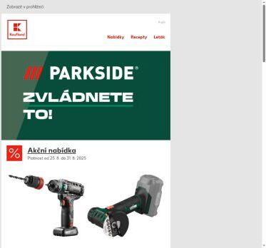 Parkside - Zvládnete to! - od 25. 8. do 31. 8. 2025