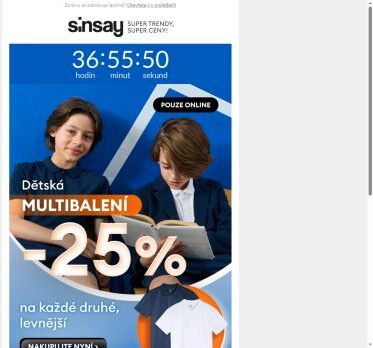 👕 [ -25% ] na druhé MULTIBALENÍ 👕