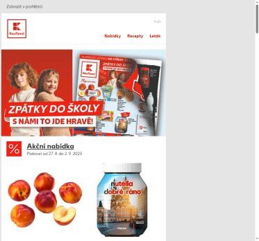 Nektarinky a Nutella v akci - již od středy!