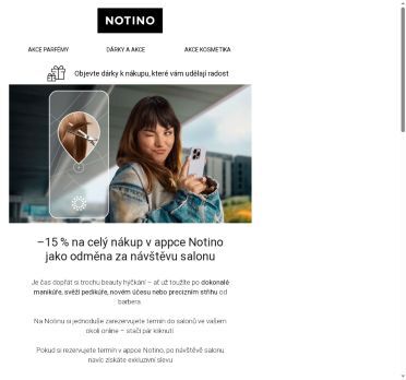 – 15 % na vaše oblíbené produkty za rezervaci do salonu