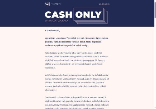 Cash Only: Boj o korunu je prohraný. Euro už je pro Čechy první volba