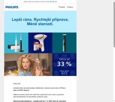 Začněte den naplno! Philips se slevou až 33 % – jen teď!