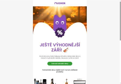 🎶 Zářijové slevy, které tě naladí!