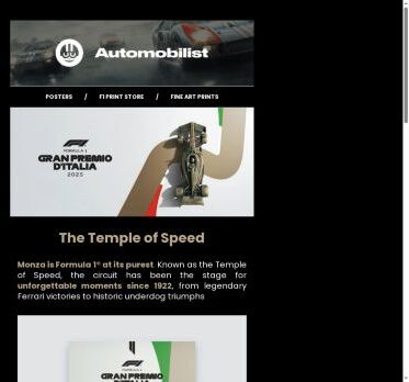 FORMULA 1 GRAN PREMIO D’ITALIA 2025 | Official
 Event Poster