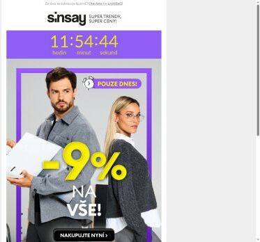 [ -9% ] na VŠE 🎉 Pouze dnes! ⏳