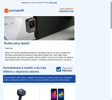 Hřeje to tam, kde nechcete? Termokamera a další produkty už zítra u vás!