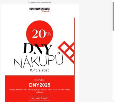 20% sleva startuje právě teď.