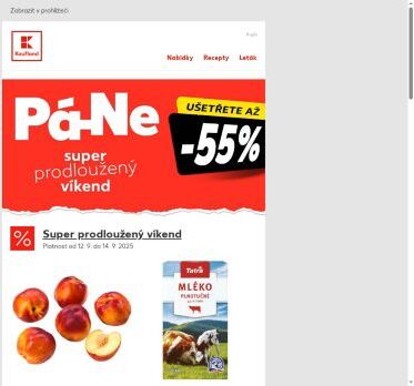 Trvanlivé mléko v akci - nabídka na víkend je tu!