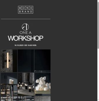 SAVE THE DATE - 16.10. EXKLUZIVNÍ ONE A WORKSHOP