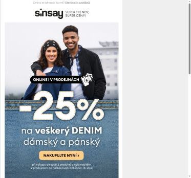 💙 [ -25% ] na veškerý DENIM