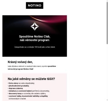 Spouštíme věrnostní program Notino Club! Odměny čekají jen na vás.